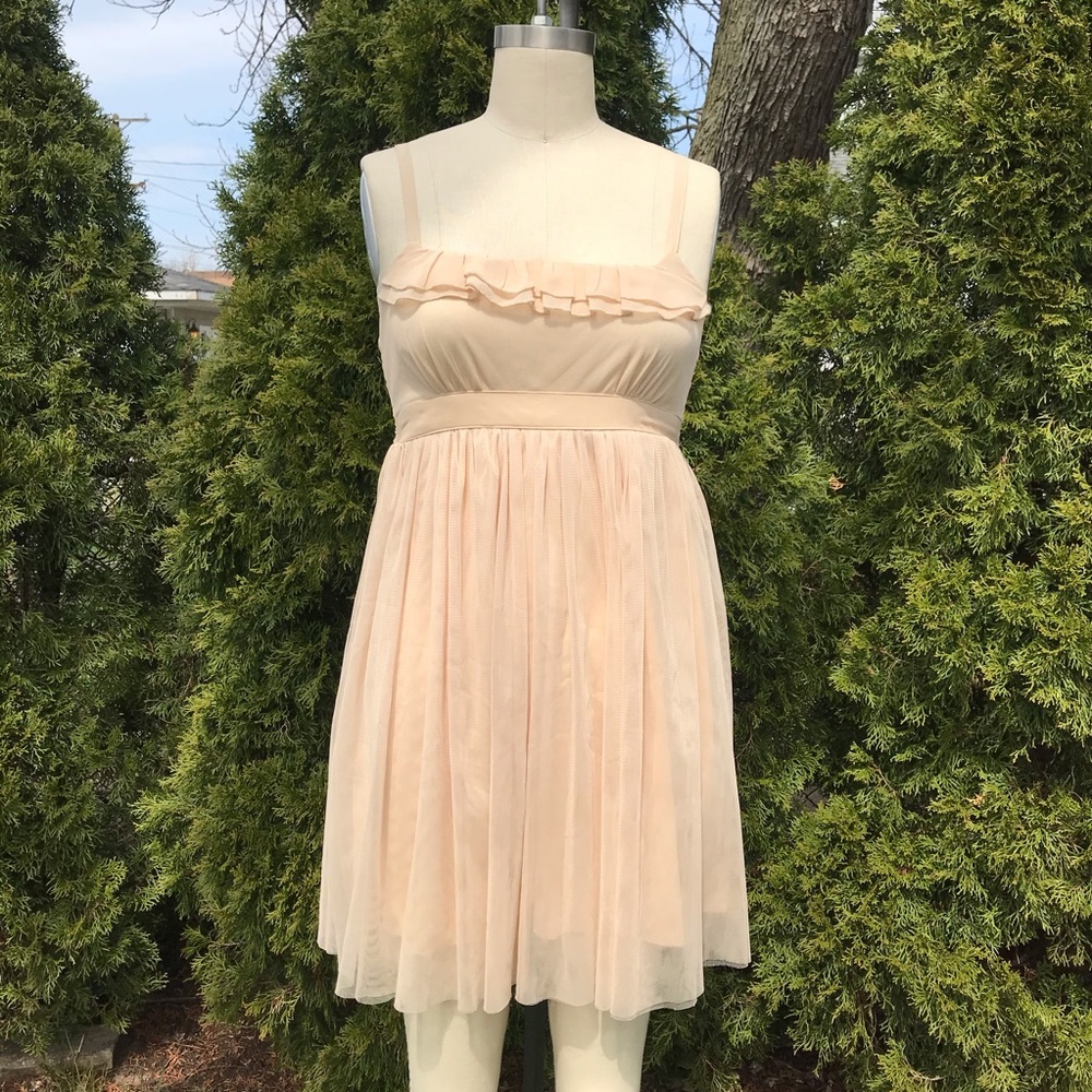 Xhilaration Peach Tulle Fit & Flare Party Dress